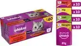 Bol.com Whiskas Kattenvoer - Adult 1+ - Classic Selectie in Saus - 40x85g aanbieding