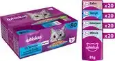 Bol.com Whiskas Kattenvoer - Adult 1+ - Vis in gelei - Giga-Pack 80x85g aanbieding