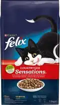 Bol.com Felix Countryside Sensations - Kattenvoer Droogvoer - Rund Kip & Groenten - 7.5 kg aanbieding