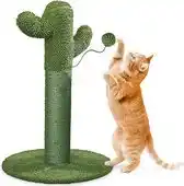 Bol.com Jake and Jacky Krabpaal voor Katten Cactus Groen - Krabmeubel - met Kattenspeeltje - H 65cm aanbieding