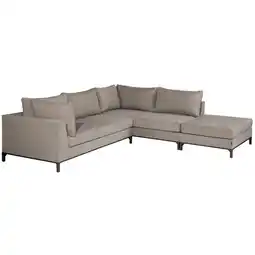 Wehkamp WOOOD Loungeset Rechts Buiten Sicilië - Taupe - 60x262x246 aanbieding