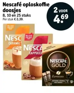 Kruidvat Nescafé oploskoffie doosjes aanbieding