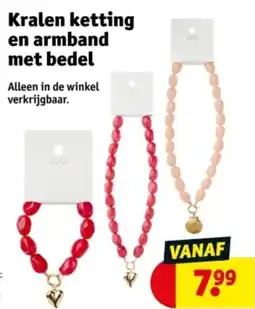 Kruidvat Kralen ketting en armband met bedel aanbieding