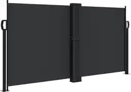 Bol.com vidaXL - Windscherm - uittrekbaar - 117x1200 - cm - zwart aanbieding