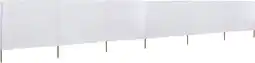 Bol.com vidaXL - Windscherm - 6-panelen - 800x80 - cm - stof - wit aanbieding