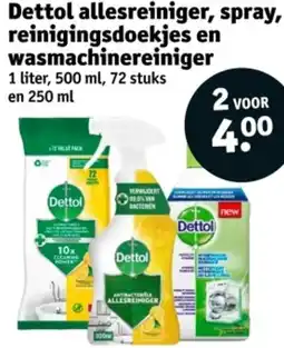 Kruidvat Dettol allesreiniger, spray, reinigingsdoekjes en wasmachinereiniger aanbieding
