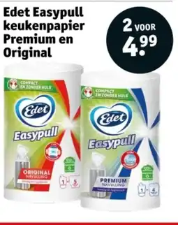 Kruidvat Edet Easypull keukenpapier Premium en Original aanbieding