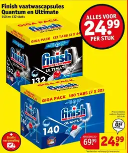 Kruidvat Finish vaatwascapsules Quantum en Ultimate aanbieding