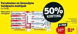 Kruidvat Parodontax en Sensodyne tandpasta multipak aanbieding