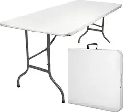 Bol.com MaxxGarden Vouwtafel - inklapbare plooitafel - klaptafel - tafel 180x70x74 cm - Wit aanbieding