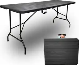 Bol.com Rijoka Klaptafel Plooitafel - campingtafel houtlook - 6 tot 8 personen - 70x180cm aanbieding