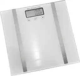 Bol.com Digitale personen weegschaal - met vetmeter - wit - gehard glas - max 180 kg - Personenweegschalen aanbieding