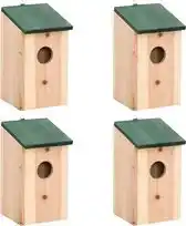 Bol.com vidaXL - Vogelhuisjes - 4 - st - 12x12x22 - cm - hout aanbieding