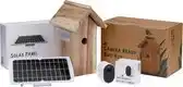 Bol.com Nestera Nestkast Wifi Camera Met Zonnepaneel - Broeden - 19x22x34 cm Donker Hout aanbieding