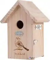 Bol.com Klassieke Vogelhuis in de vorm van een huis - 9.5x8.5x19cm - hout - reiniginsluik aanbieding