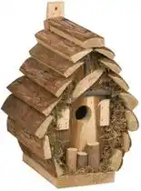 Bol.com Flamingo Rondo Vogelhuisje - Bruin - Ø32 mm aanbieding