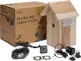 Bol.com Nestera - Vogelhuisje Met Camera - Nestkast Met Wifi Camera- Broeden - 19x22x34 cm Donker Hout aanbieding