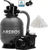 Bol.com AREBOS Zandfilter - Zandfiltersysteem - Zandfilterpomp voor zwembad - 950L/h aanbieding