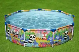 Bol.com Bestway - Steel Pro - Opzetzwembad - 274x66 cm - Dierenprint - Rond aanbieding