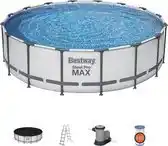 Bol.com Bestway Steel Pro Max - Zwembad - Ø 488 x 122 cm - DuraPlus materiaal - FrameLink systeem aanbieding