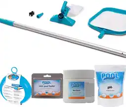 Bol.com Zwembad onderhoud set compleet - chloor - ph - tester - drijver - schepnet - bodemzuiger aanbieding