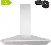 Bol.com CIARRA CBCS9201-OW 90cm Afzuigkap RVS - inclusief set koolstoffilters – 370m3 - energieklasse A aanbieding