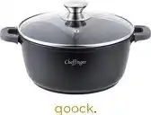 Bol.com Cheffinger Cooking Braadpan Met deksel - 28cm - Alle Warmtebronnen aanbieding