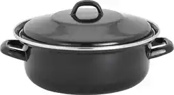 Bol.com Lite-Body - Emaille - Magnus Braadpan 24cm/2,5l met deksel - Zwart - Inductie en gas aanbieding
