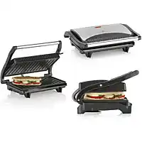 Bol.com Tristar Contactgrill - GR-2846 - 700W - Tosti apparaat - 22,5x14cm bakoppervlak - Aluminium aanbieding