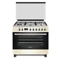 Bol.com Wiggo WO-E969R(CX) Serie 9 - Gasfornuis - Creme Rvs aanbieding