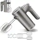 Bol.com Aigostar Handmixer - 5 Snelheden met Turbo - RVS Kloppers & Deeghaken & Garde - 400W - Adela aanbieding