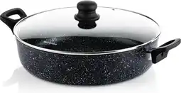 Bol.com Westinghouse Hapjespan – Ø 32 cm – Inductie Pan – Inclusief Deksel – Black Marble aanbieding