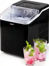 Bol.com PRIMO PR407IB IJsblokjesmachine - IJsblokjesmaker met IJsschep - 1,6L - 12kg/24u - 9 min. - Zwart aanbieding