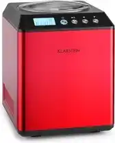 Bol.com Vanilla Sky roomijsmachine compressor 2l 180W edelstaal rood aanbieding