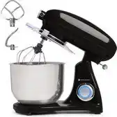 Bol.com KitchenBrothers Keukenrobot - Keukenmachine - 6,2L Mengkom - 1800W - Keukenmixer - Aluminium - Zwart aanbieding