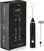 Bol.com Dabé melkopschuimer - Elektrische melkopschuimer - Zwart - USB Oplaadbaar - 3 snelheidsfunctie aanbieding