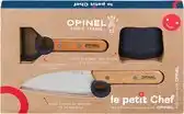 Bol.com Opinel Le Petit Chef Kinderkeukensetje Blauw - 3-delig - Koksmes, Vingerbeschermer en Dunschiller aanbieding