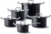 Coolblue BK-Q-Linair Master Glas Black Pannenset 5-delig aanbieding