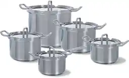 Bol.com BK Q-linair Master Glas 5-delige pannenset- Veilig afgietsysteem - RVS - PFAS-vrij aanbieding