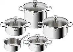 Bol.com Tefal Duetto - Pannenset - 5-delig - Inclusief Deksels - Inductie - RVS aanbieding