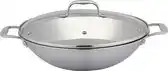 Bol.com Sola Green cooking Wokpan - Ø 32 cm - Zilver - Inclusief deksel aanbieding