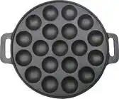 Bol.com Dobeno Klassieke Poffertjesplaat - Gietijzer - Voor 15 poffertjes - Zwart aanbieding