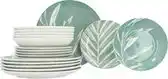 Bol.com Porseleinen Serviesset Plant Groen - 18-delig Servies 6 Persoons aanbieding