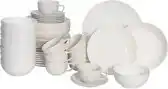 Bol.com Luzzo Cardiff Serviesset 8 persoons - 48 delig servies - Wit Porselein aanbieding