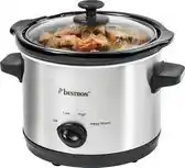 Bol.com Bestron Slowcooker 120W - ASC150 - 1.5L - Keramische binnenpan - Zilver aanbieding