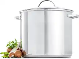 Bol.com Deski soeppan 14 Liter - 28 cm diameter - Met glazen deksel - RVS aanbieding