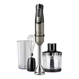 Bol.com Black+Decker BXHBA1000E - Multifunctionele Staafmixer met Blender en Klopper - 1000 W - RVS aanbieding