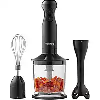 Bol.com Tomado TSB3501B - Staafmixer set - Hand blender - Hakmolen - Garde - 350W - 2 snelheden - Zwart aanbieding