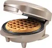 Bol.com Bestron Wafelijzer - AMW500SAT - 550W - Mini wafel - Anti aanbaklaag - Beige aanbieding