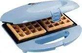 Bol.com Bestron Wafelijzer - ASW401B - 700W - 2 wafels - Anti aanbaklaag - Blauw aanbieding